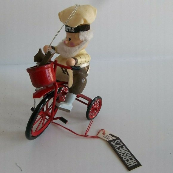 Kurt S. Adler Other - Kurt Adler Hershey's Elf on a Bicycle Ornament 90s